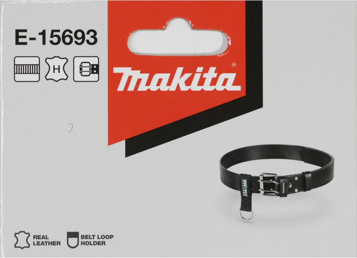 Makita E-15693 Schwerlast Ledergürtel schwarz, 138 cm lang, Ledergürtel aus Rindsleder, Echtleder, 4