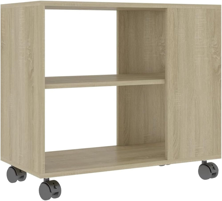 FIRBNUS Beistelltisch Sonoma-Eiche 70x35x55 cm Beistelltisch Schmal Beistelltisch Rollen Beistelltis