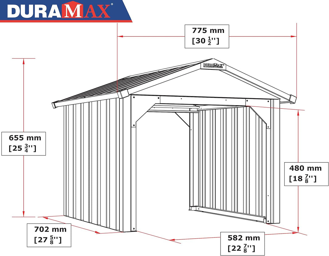 Duramax Metallgerätehaus Mähroboter-Garage mit