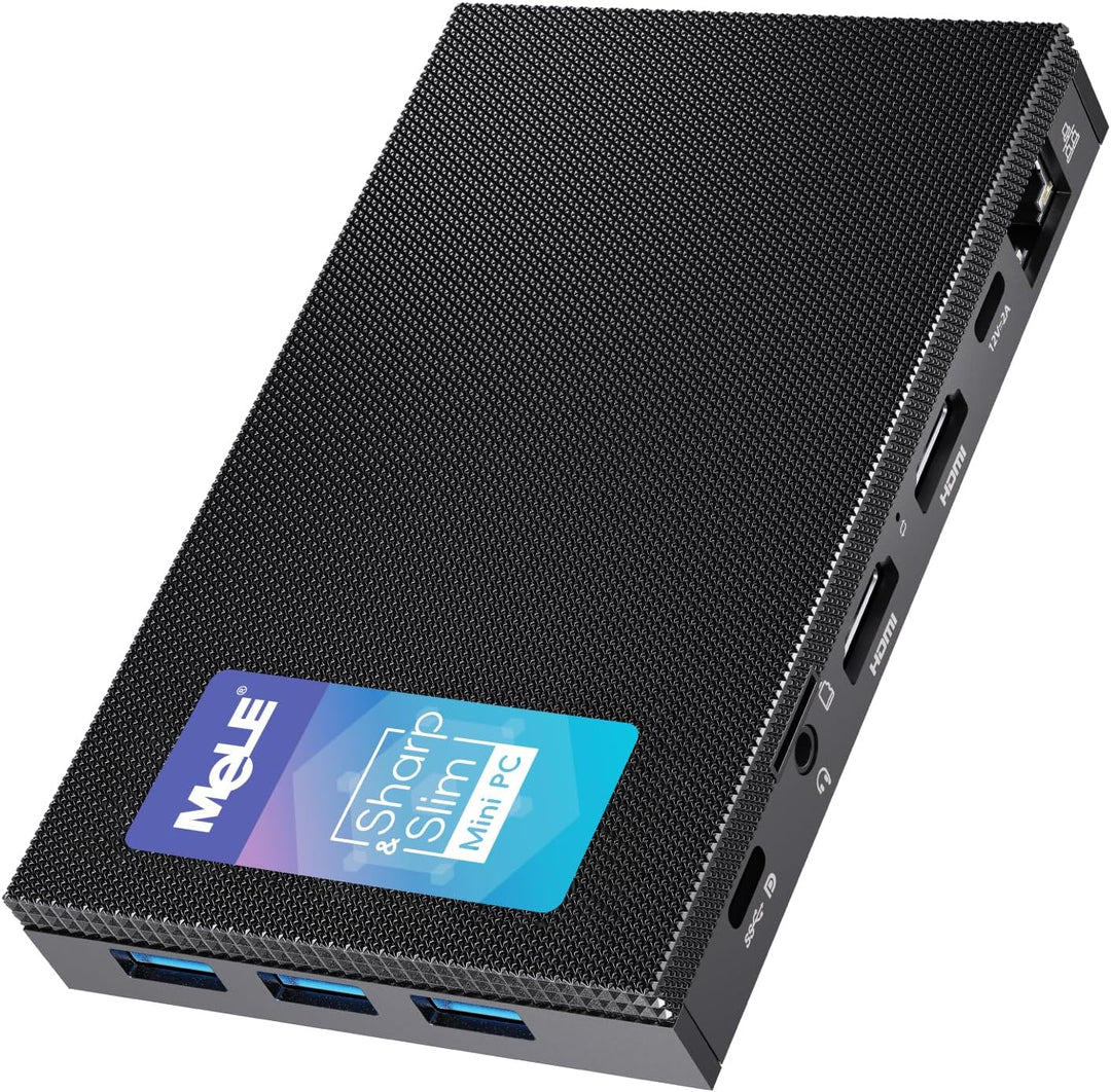 MeLE Quieter3C Mini PC Lüfterloser Celeron N5105 8GB 256GB Windows 11 Pro Micro Desktop Computer mit