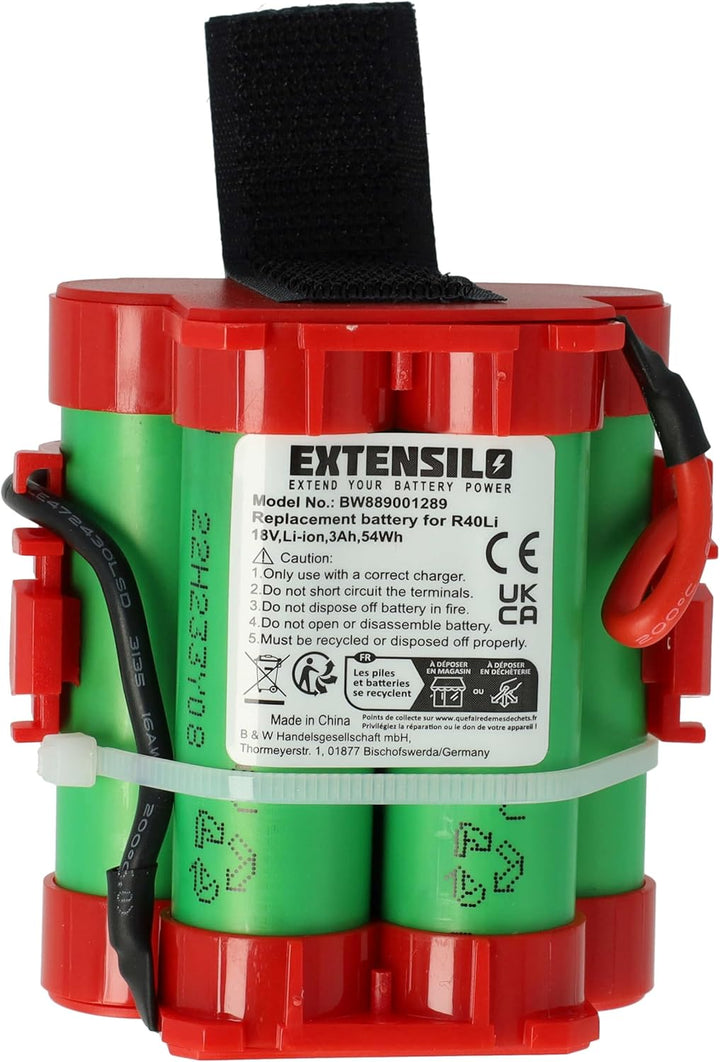 EXTENSILO Akku kompatibel mit Gardena 124562, R38Li, R50Li, R40Li, R45Li, R40, R50, R70 Rasenroboter