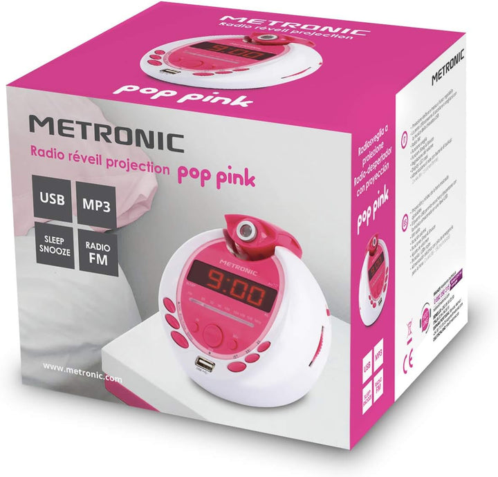 Metronic Miss Angel MP3 Radio Radio/Radiowecker USB-Anschluss Weiss/Lila, Weiss/Lila