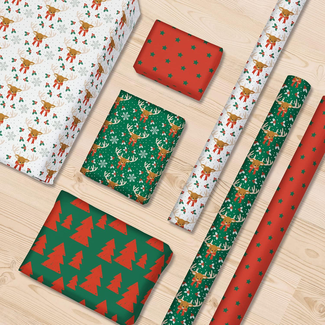 Clairefontaine 202060AMZC - Karton mit 12 Rollen Geschenkpapier Excellia 80g, 2x0,70m, ideal für Wei