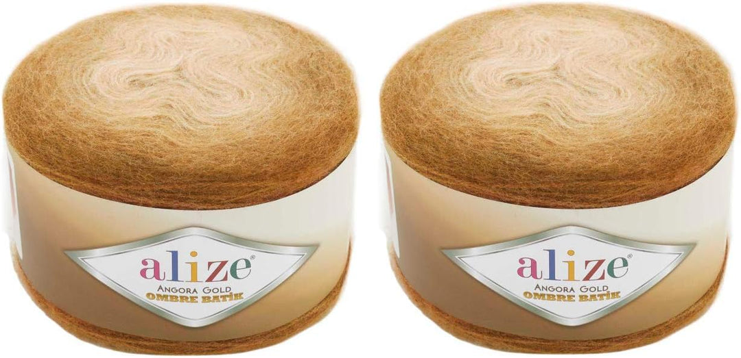 20 % Wolle, 80 % Acryl, weiches Garn, Alize Angora Gold Ombre Batik 2skn 300 g, 1805 Yds Faden, Häke