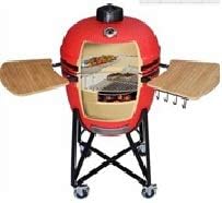 YNNI KAMADO TQDC23 58,4 cm Teilung und Conquer komplett 6-teilig mit Topflappen Kamado Grill Univers