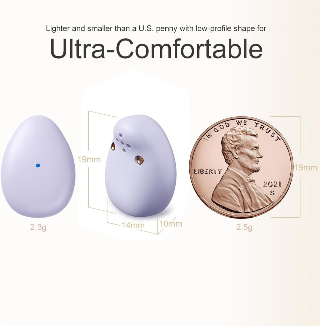 eleror Kabellose Mini-Bluetooth-Ohrhörer, klein/leicht/dünn, für Schlaf/Arbeit/Fitness/Laufen/Drive,