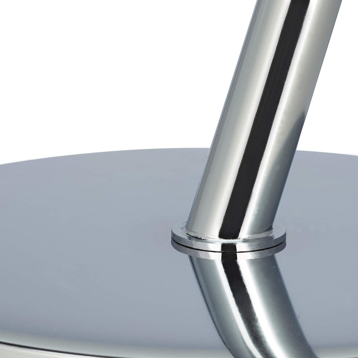 Relaxdays Glas u. Chrom, runder Beistelltisch f. Kaffee Tee, Ablage f. Garten HxBxT: 52 x 45 x 45 cm