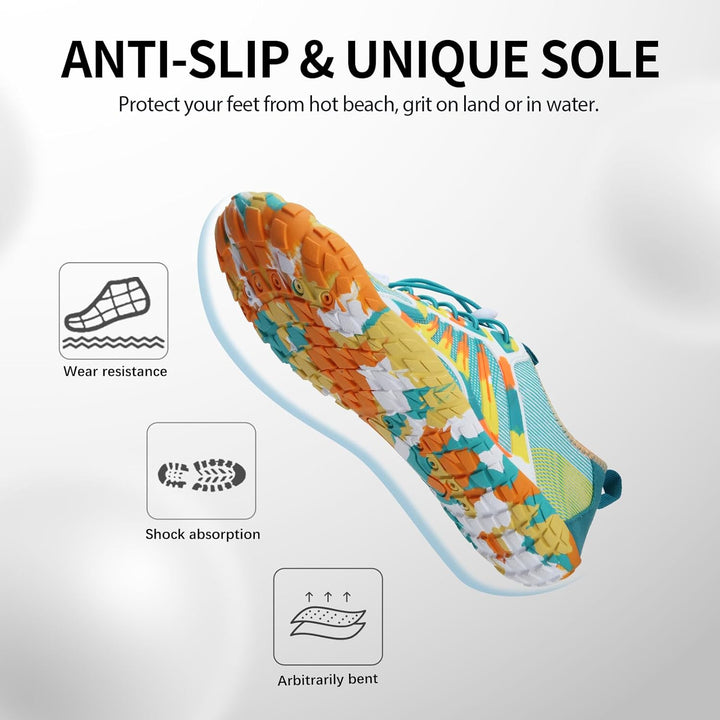 IceUnicorn Barfussschuhe Damen Herren Breite Traillaufschuhe Zehenschuhe Unisex Schwimmschuhe Strand