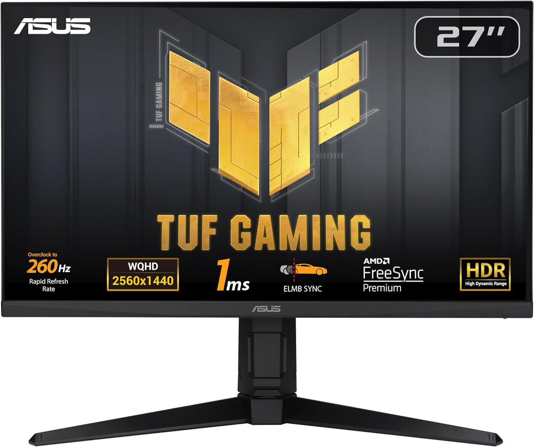 ASUS TUF Gaming VG27AQML1A - 27 Zoll WQHD Monitor - 260 Hz, 1ms GtG, G-Sync, FreeSync, AdaptiveSync,