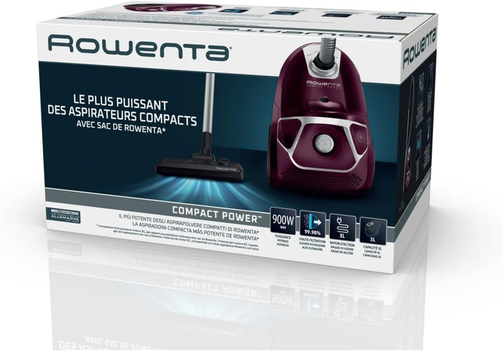 Rowenta Compact Power Staubsauger | RO3969EA | mit Beutel | 750 Watt | Staubvolumen: 3 Liter | 2-in-