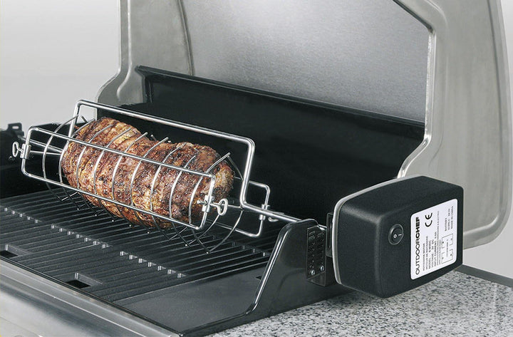 Outdoorchef Grillzubehör, Drehkorb Set, silber, 15x76x15 cm,