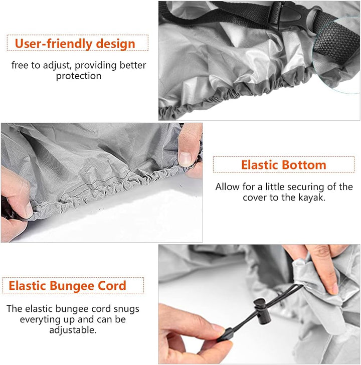 Opaltool 420D Kajak Persenning Universelle Bootsplane Persenning wasserdichte Regenschutz Sonnenschu
