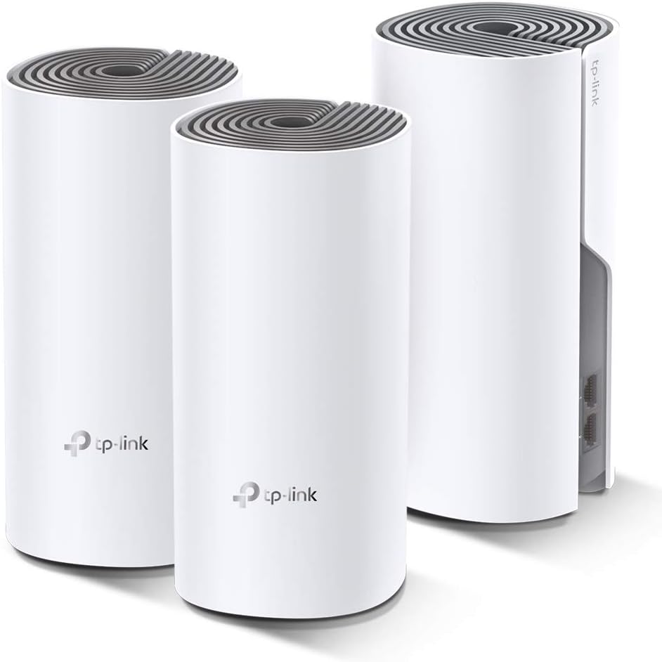 TP-Link Deco E4 Mesh WLAN Set (3er Pack), AC1200 Dual Band Router & Repeater (Reichweite bis zu 370m