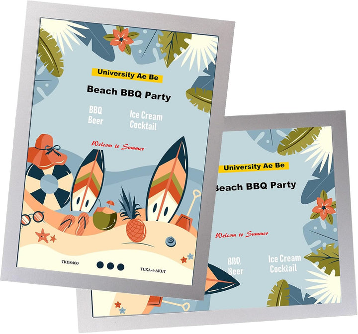 TUKA-i-AKUT 1st. A1 Info-Rahmen Selbstklebend mit Magnetverschluss, Einstecktasche Infotasche Blatth