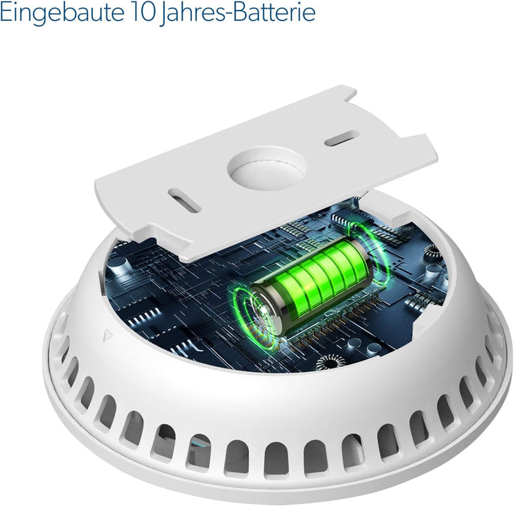 UNITEC Rauchwarnmelder mit Funkfunktion | 85 db | bis zu 40 Melder miteinander verbinden | Q-Label |