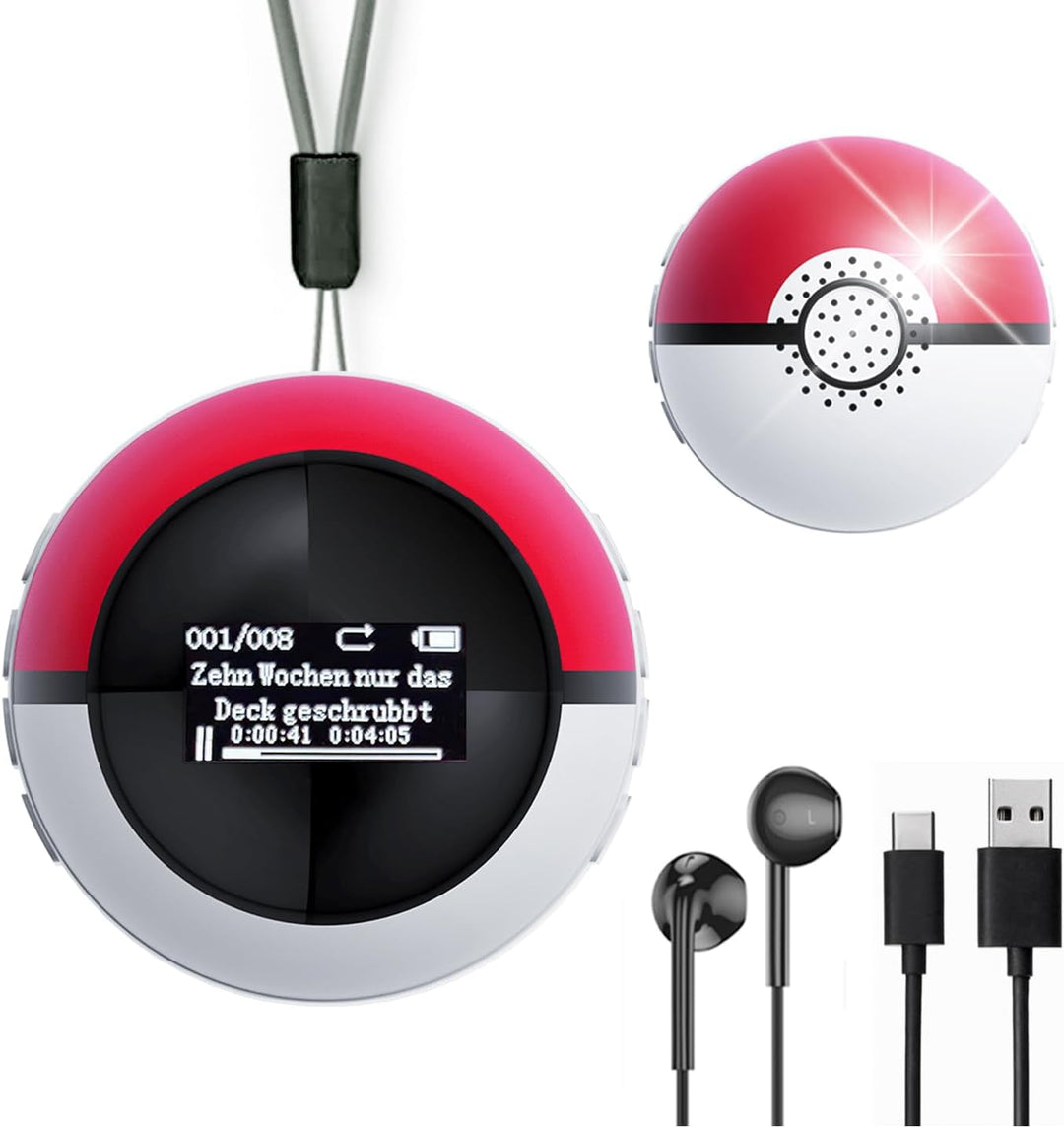 64 GB MP3 Player Kinder, MP3 Player Bluetooth 5.0, Mini Monster Ball Musik Player mit Kopfhörer, mp3