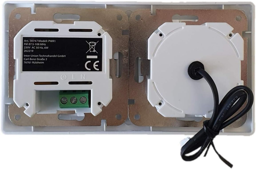 UNITEC Unterputz Radio mit Touchfunktion und Bluetooth, weiss, senkrecht und waagerecht