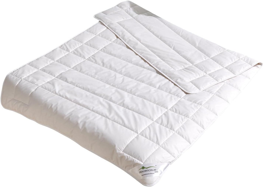 Traumschlaf Alpaka Bettdecke • Leichte Sommerbettdecke mit 100% Alpakawolle • Hochwertige Naturdecke