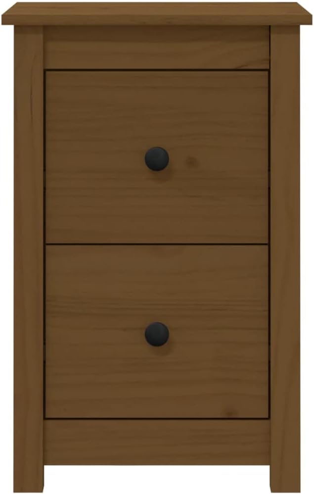 FIRBNUS Bedside Table Nachtkonsole Beistelltisch mit Stauraum Night Stand Nachttisch Honigbraun 40x3