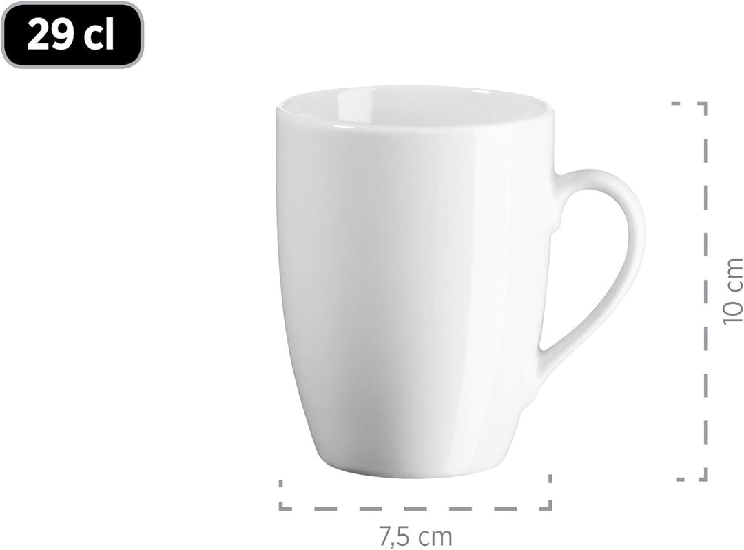 MÄSER 993650 Barca Frühstücks-Geschirr für 6 Personen, 18-tlg. Set, Porzellan, Weiss Frühstück-Set 1