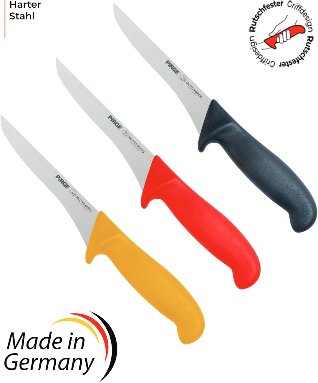 Pirge Butcher's Made in Germany Profi Ausbeinmesser Set 12 cm - Metzgermesser - Fleischermesser - St