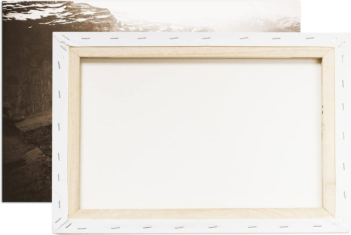 deyoli Yoga im Herzen Mutternatur Format: 80x60 Effekt: Sepia als Leinwandbild, Motiv fertig gerahmt