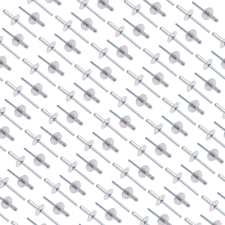 4.8mm x 12mm Legierungsnieten mit grossem Kopf, 250 Pack – Nieten für Metall, Blindniet, Kuppelkopfn