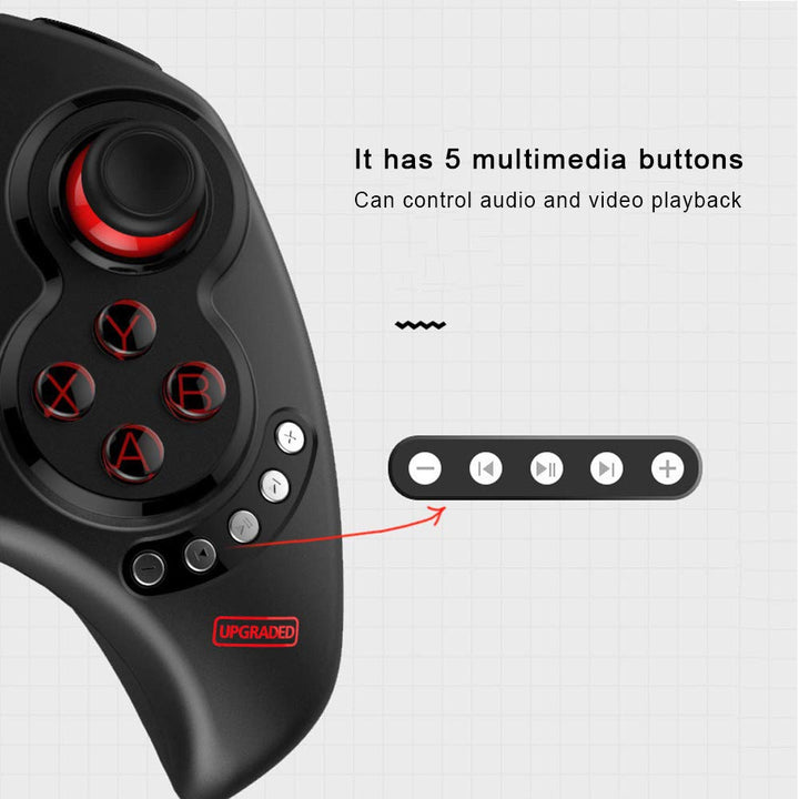 Spielgriff, ABS Flexible 5 Multimediatasten, Bluetooth 4.0 Drahtlose Übertragung, Gamepad-Controller