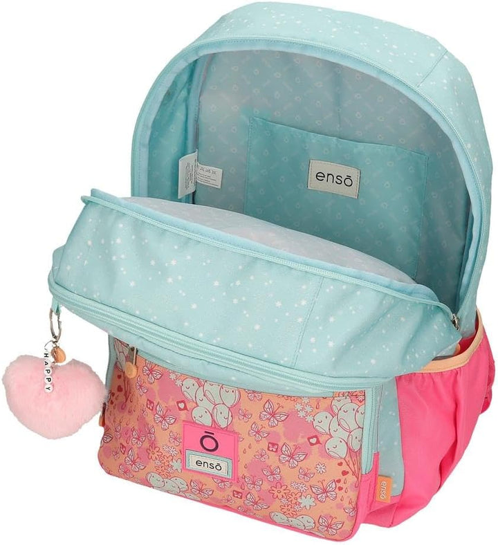 Enso Balloons Rucksack mit doppeltem Fach, anpassbar an den Trolley, Mehrfarbig, 32 x 44 x 17 cm, Po