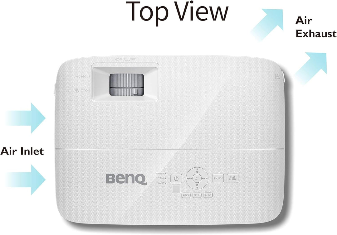 BenQ MW550 DLP-Projektor (WXGA, 1280 x 800 Pixel, 3.600 ANSI Lumen, HDMI, 20.000:1 Kontrast, 3D), We