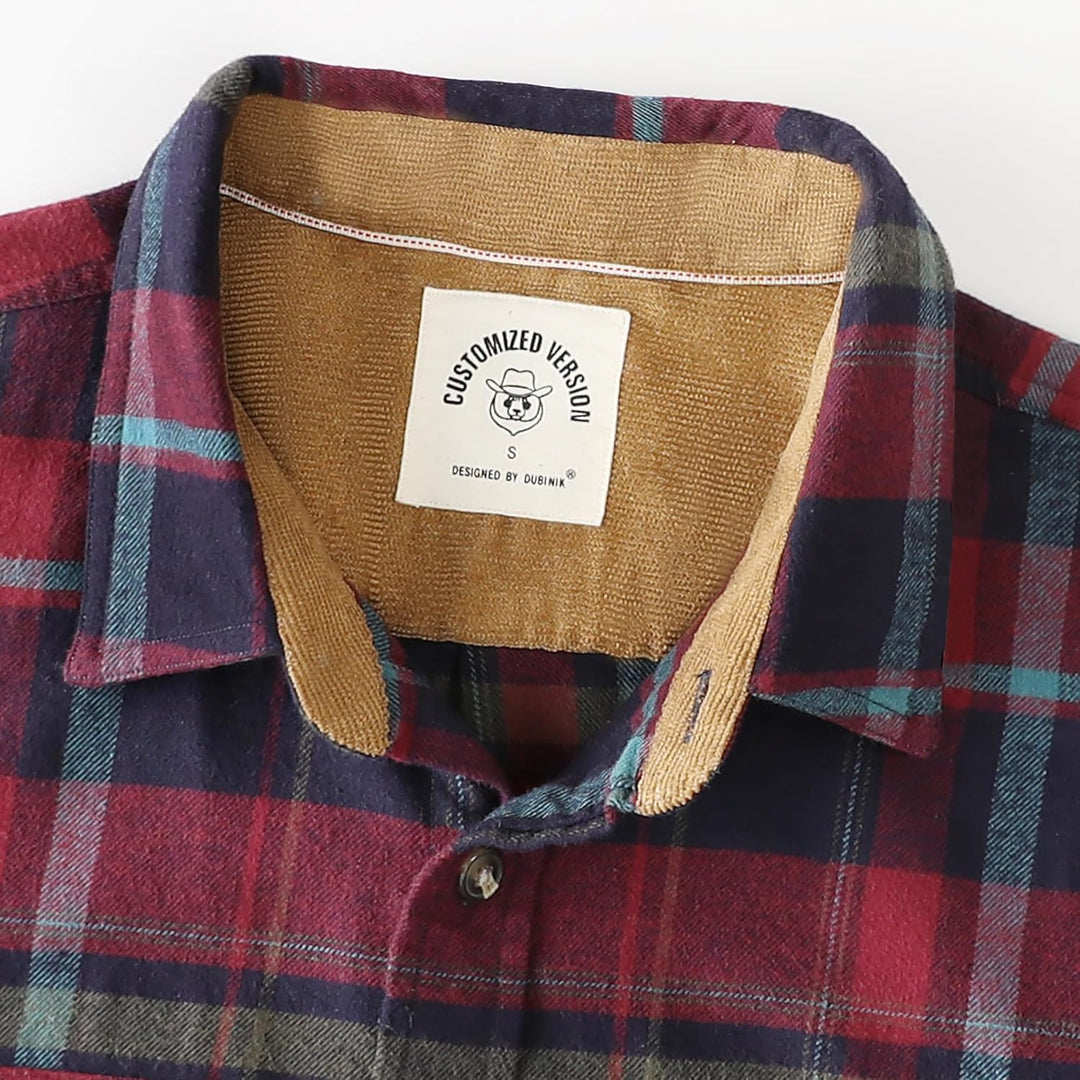 Dubinik® Flanellhemd Herren Button Down Kariert Baumwollhemd Freizeithemd Hemd Herren Langarm mit Zw