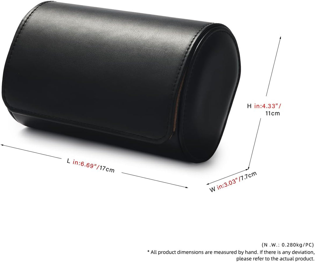 Oirlv Luxus Pu Leder 2 Schlitze Uhrenrolle Reiseetui Aufbewahrungsetui Für Geschenkbox Weihnachten J