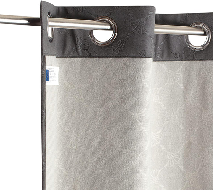 Joop! Ösenvorhang | Emboss | anthrazit 12-140 x 250