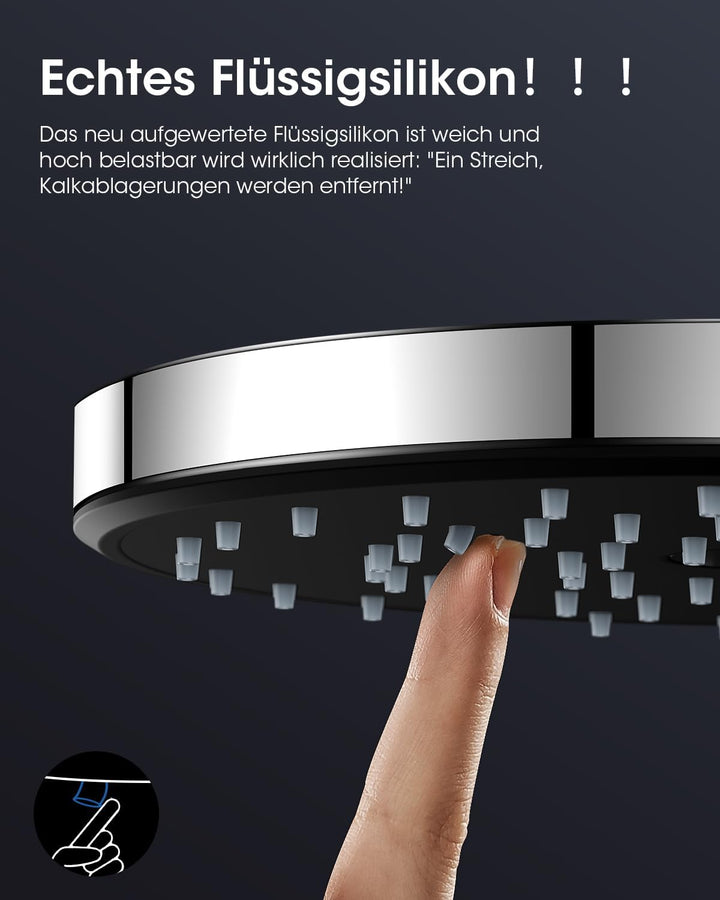 FASDUNT Duschkopf 5Strahlarten mit ๐ฎM Premium Schlauch