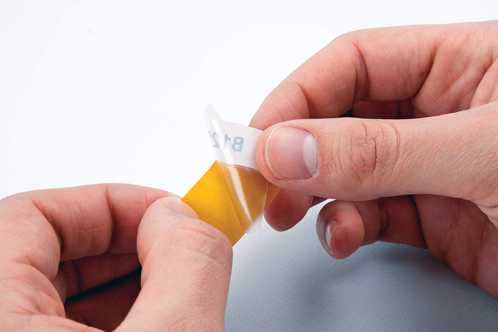 Brady, M21-1500-427, Vinyl selbstlaminierend, Schwarz auf WeissTransparent, 38,1mm x 4,26m, max. Kab