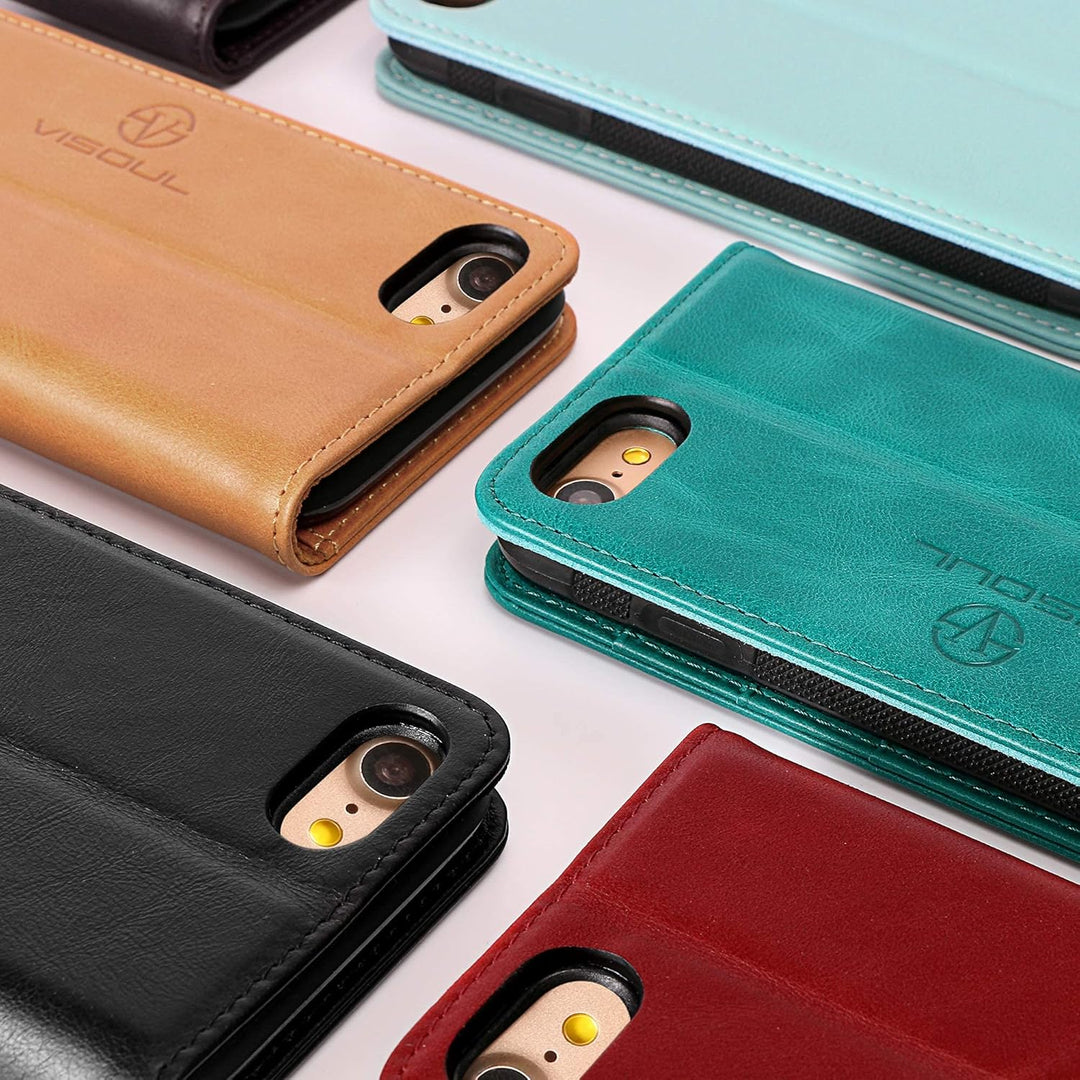 VISOUL iPhone SE 2022/2020 Hülle, iPhone 8/7 Handyhülle,Stossfeste Schutzhülle [Erstklassiges Rindsl