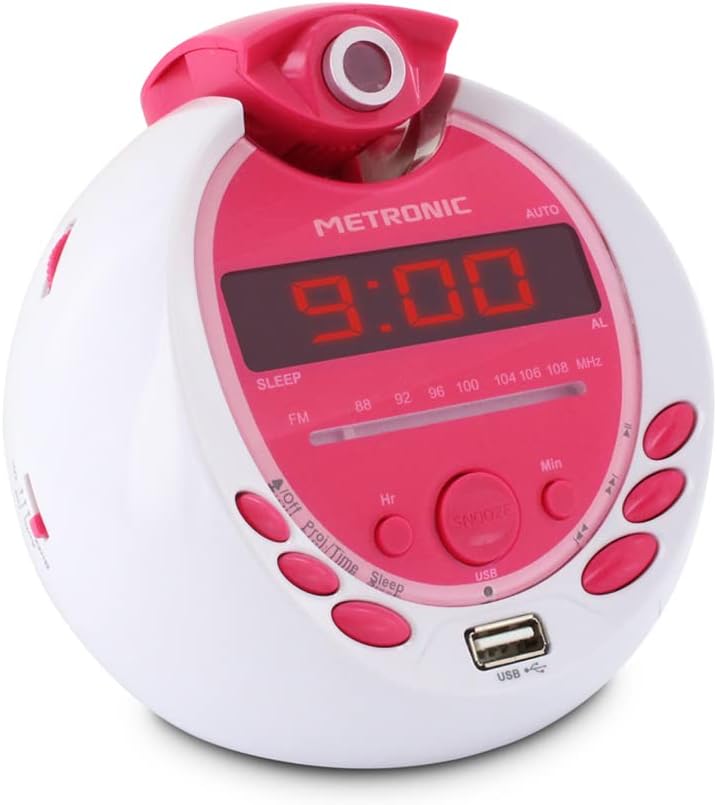 Metronic Miss Angel MP3 Radio Radio/Radiowecker USB-Anschluss Weiss/Lila, Weiss/Lila