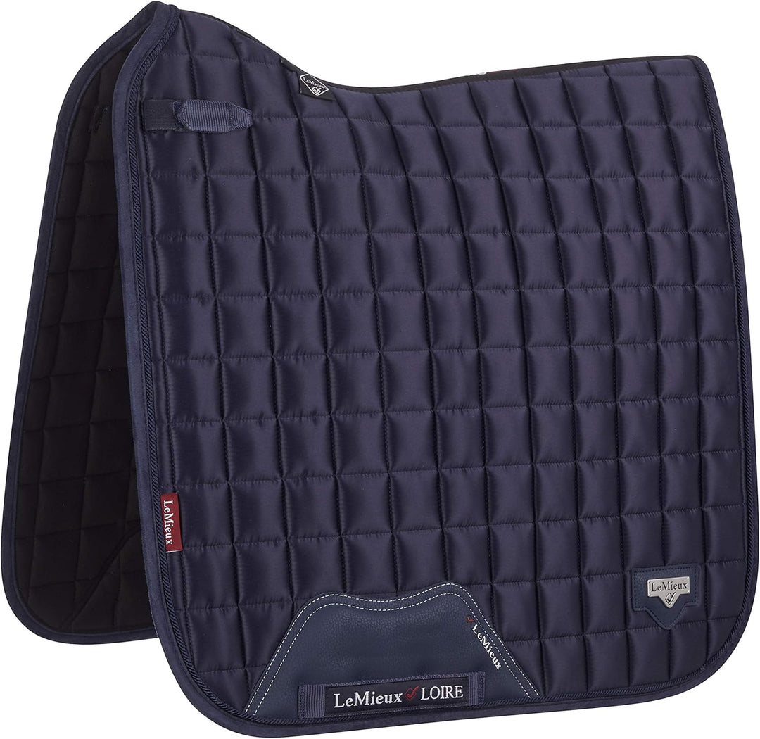 LeMieux Loire Classic Satin Dressage Schabracke Navy blue (silver) L, blue (silver) L