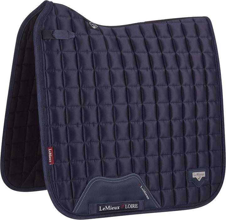 LeMieux Loire Classic Satin Dressage Schabracke Navy blue (silver) L, blue (silver) L