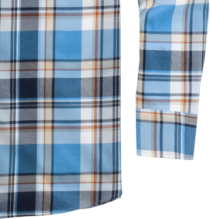 OLYMP Herren Freizeithemd Langarm Casual,Kariert,modern fit,Kent-Kragen M Marine 18, M Marine 18