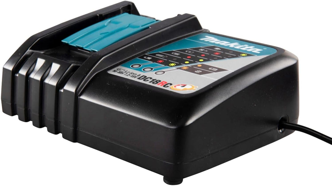 Makita DC18RC / DC18RA Schnellladegerät, für Li-Ion 7,2 V - 18 V Akkus, Schwarz