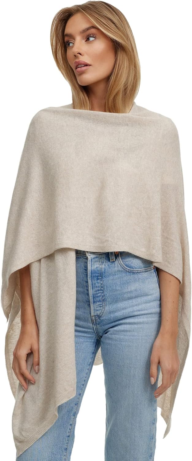 Damen Poncho,Schal Pullover, Lange Strickjacke, Strickpullover, Mantel,XXL Umhängetuch,Tunika für So