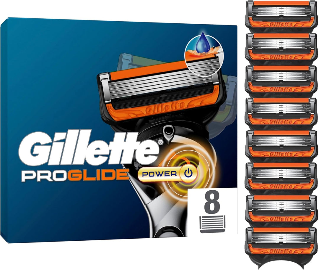 Gillette Proglide Power Klingen, 8 Original Ersatzklingen, Rasierklingen Herren, 2x Gleitstreifen vo