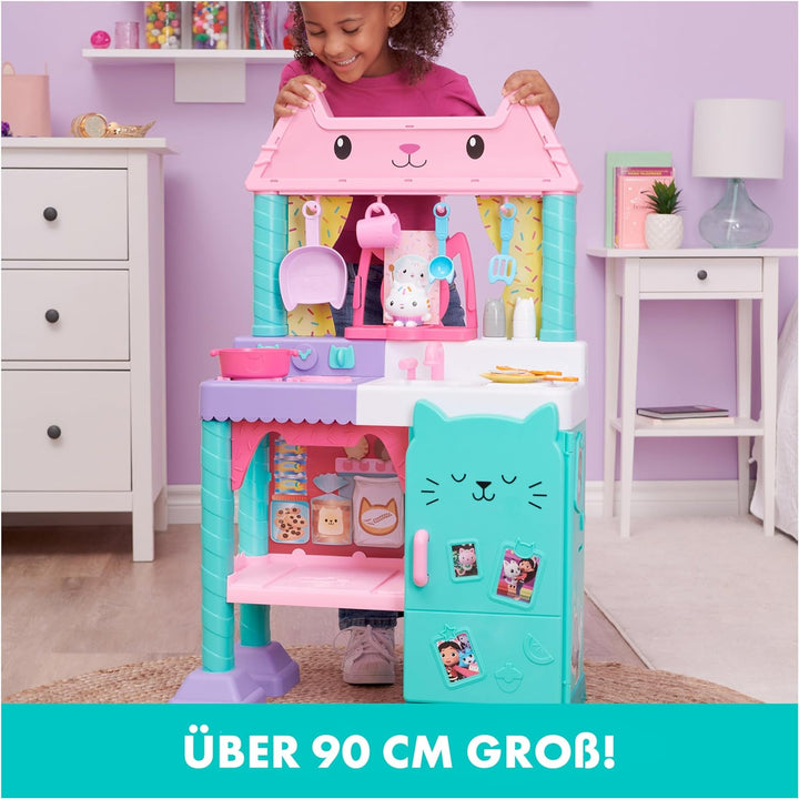 Gabby‘s Dollhouse, Cakey’s Lifesize Kitchen, Rollenspiel Küche mit Geräuscheffekten, Spielküchenzube