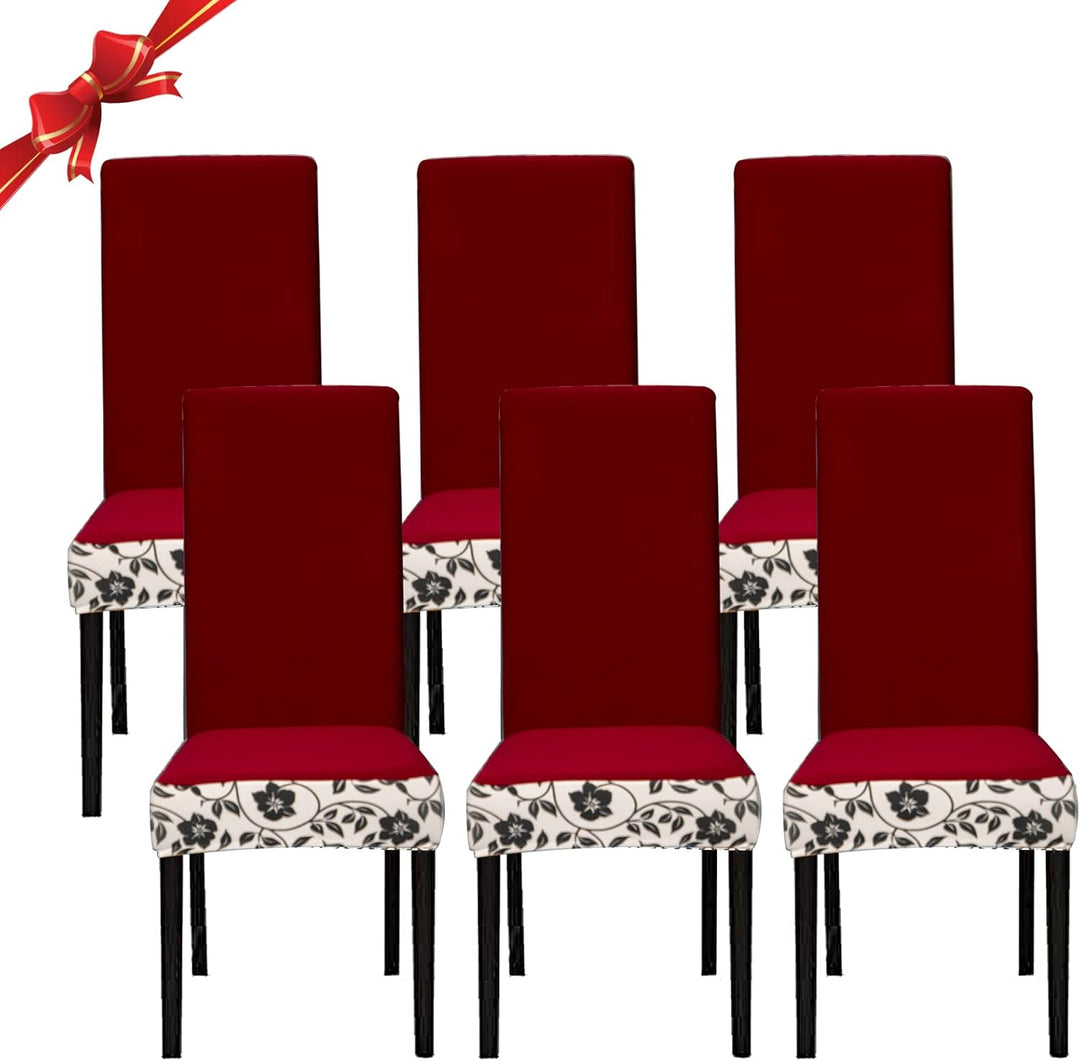 Jaotto Stuhlhussen 6 Stück Universal, Stuhlhusse Stretch 6er Set Moderne, Stuhlhussen Schwingstühle