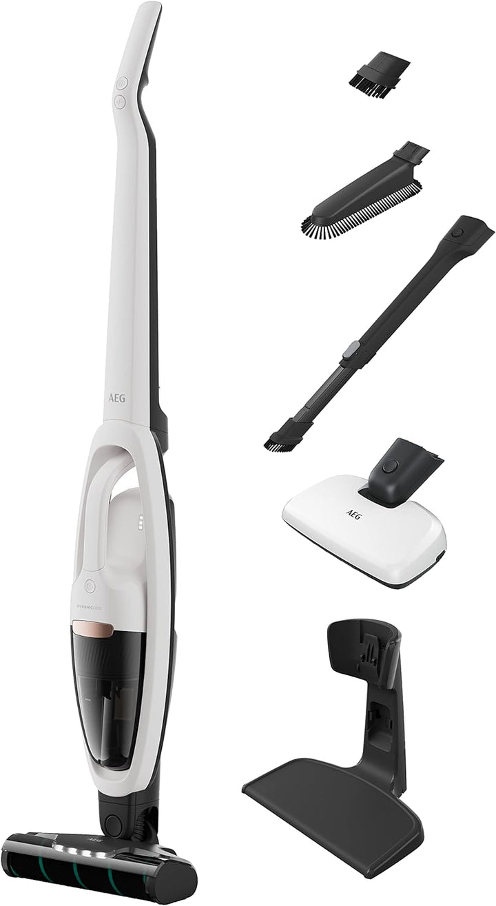 AEG HYGIENIC 5000 AS52HP25SH Akku-Staubsauger / 2in1 / angenehm leise 80 dB(A) / 58 % Recyclingmater