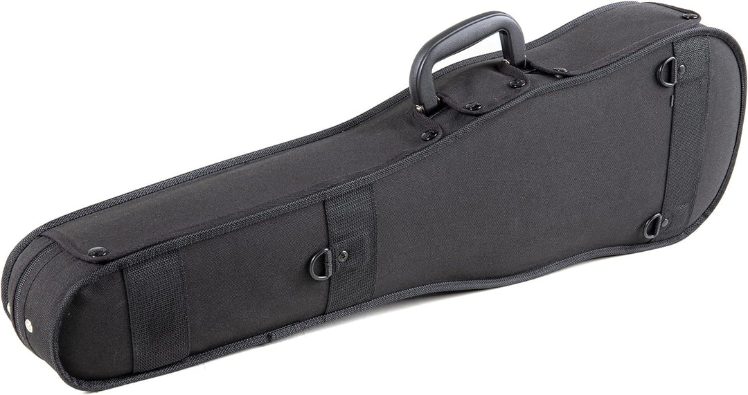 GEWA Violin Formetui Liuteria Concerto, schwarz, innen blau, gepolsterte Schwebelagerung, wasserabwe