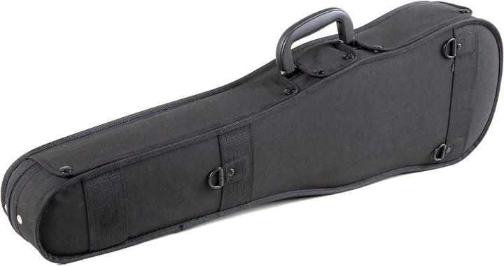 GEWA Violin Formetui Liuteria Concerto, schwarz, innen blau, gepolsterte Schwebelagerung, wasserabwe