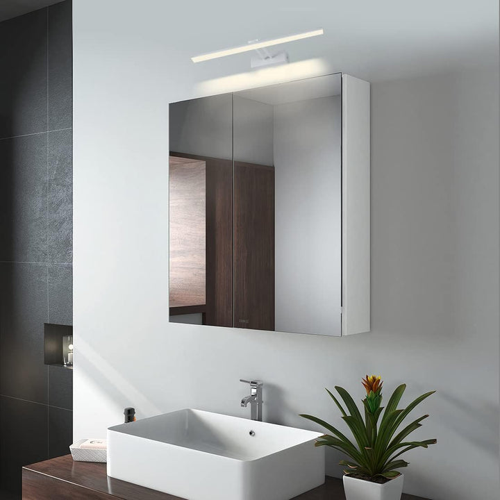 EMKE Spiegelschrank Bad mit Beleuchtung Badezimmer Spiegelschrank Spiegelschrank Bad mit Spiegelleuc