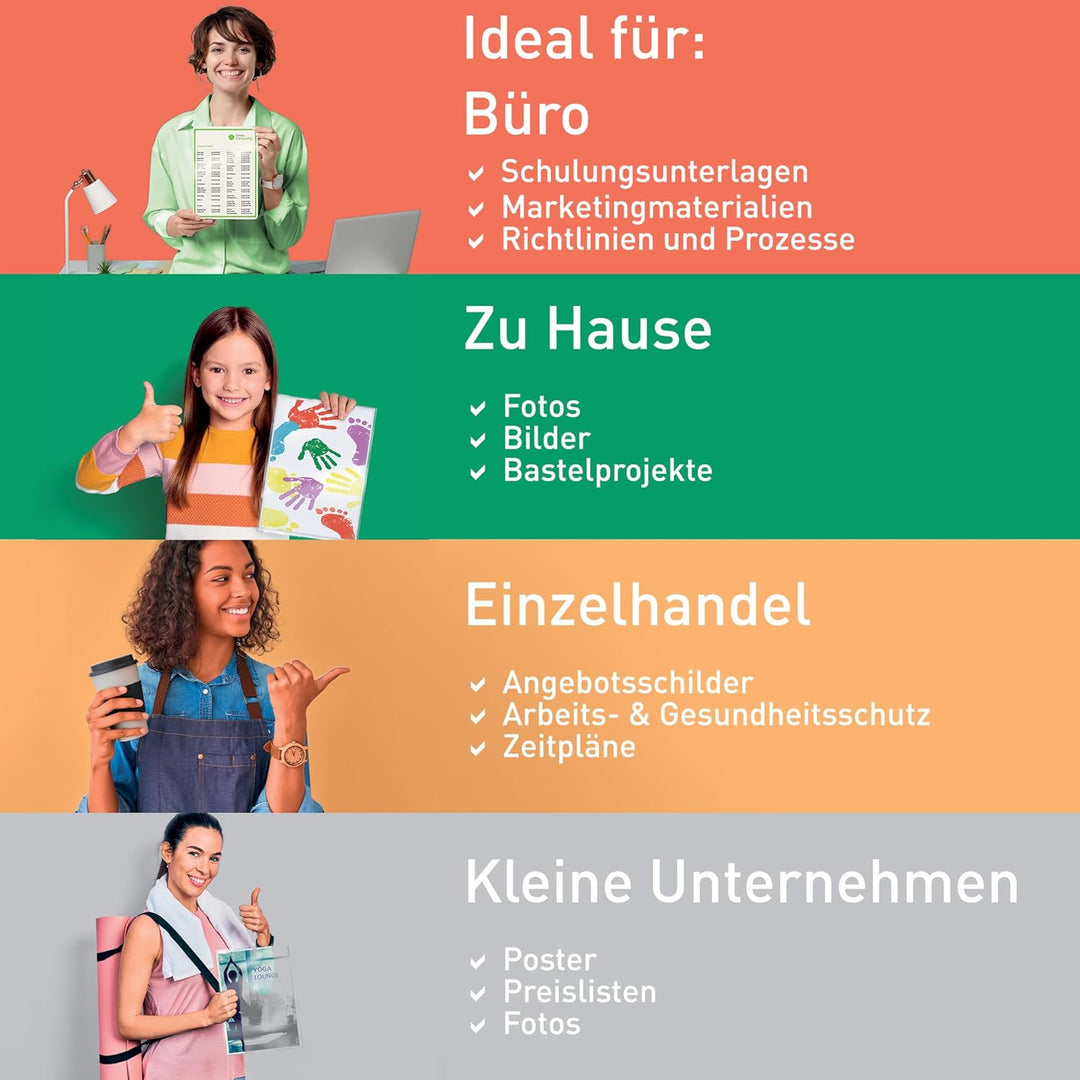 Leitz Heisslaminierfolien A3 175 mic, Laminierfolien in extrastarker Premium-Qualität, 100er Pack, G